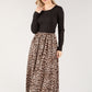 Leo Print Contrast Maxi Dress