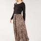 Leo Print Contrast Maxi Dress