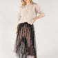 Animal Print Tulle Skirt