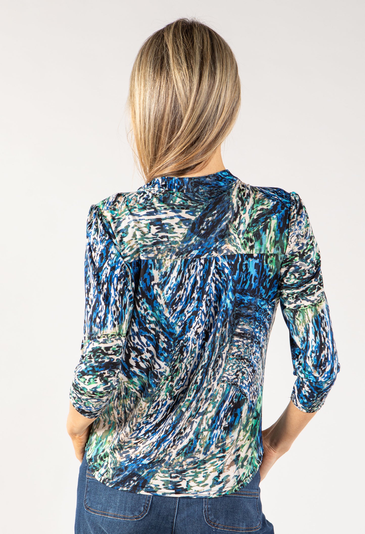 Abstract Animal Print Top