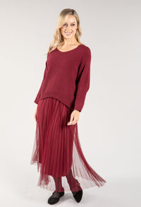 Knit Pop Over Tulle Dress