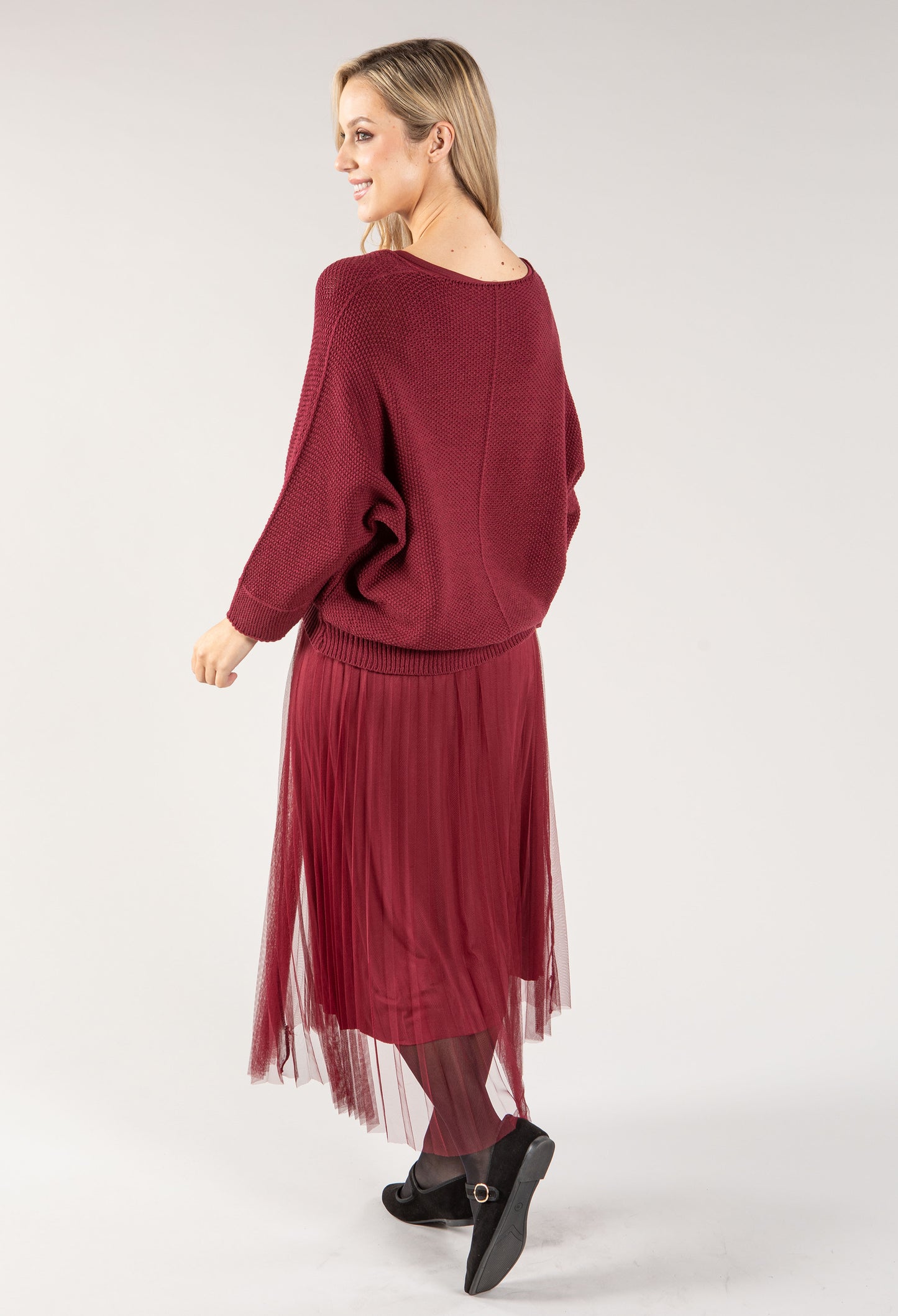 Knit Pop Over Tulle Dress