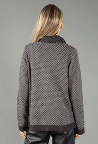 Jacquard Knit Zip Jacket