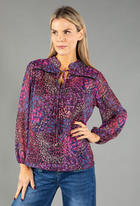 Peacock Print Blouse