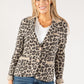 Single Breast Soft Leo Print Blazer