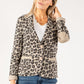 Single Breast Soft Leo Print Blazer