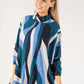 Roll Neck Knit Poncho Style Top