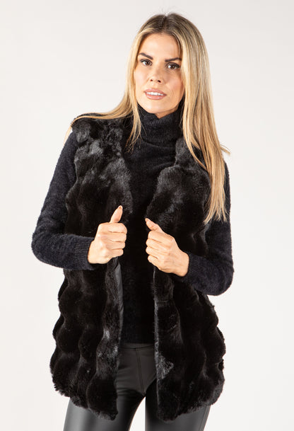 Faux Fur Sleeveless Coat