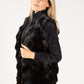 Faux Fur Sleeveless Coat