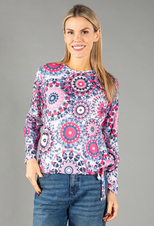 Fine Knit Printed Top