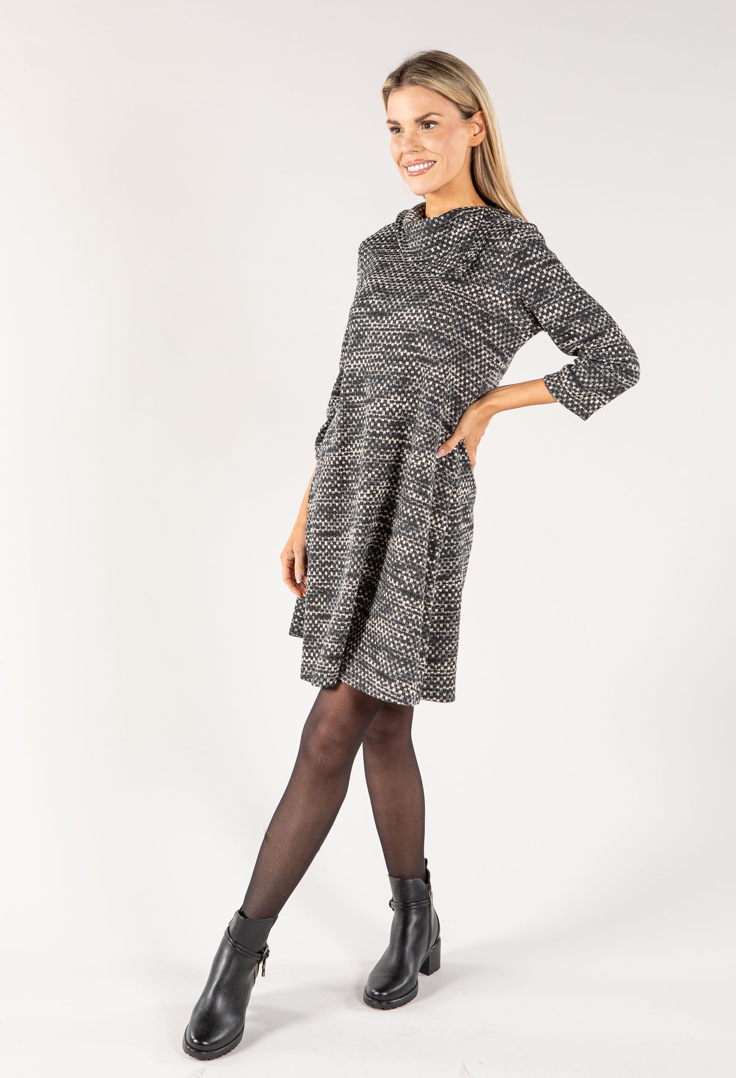 Patterned Knit Dress