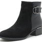 Microfibre Front Ankle Boot