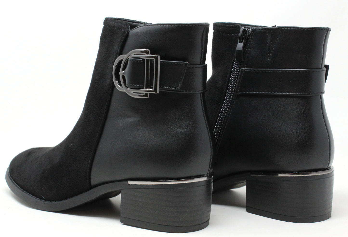 Microfibre Front Ankle Boot