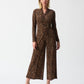 V-neck Animal Print Jumpsuit Style