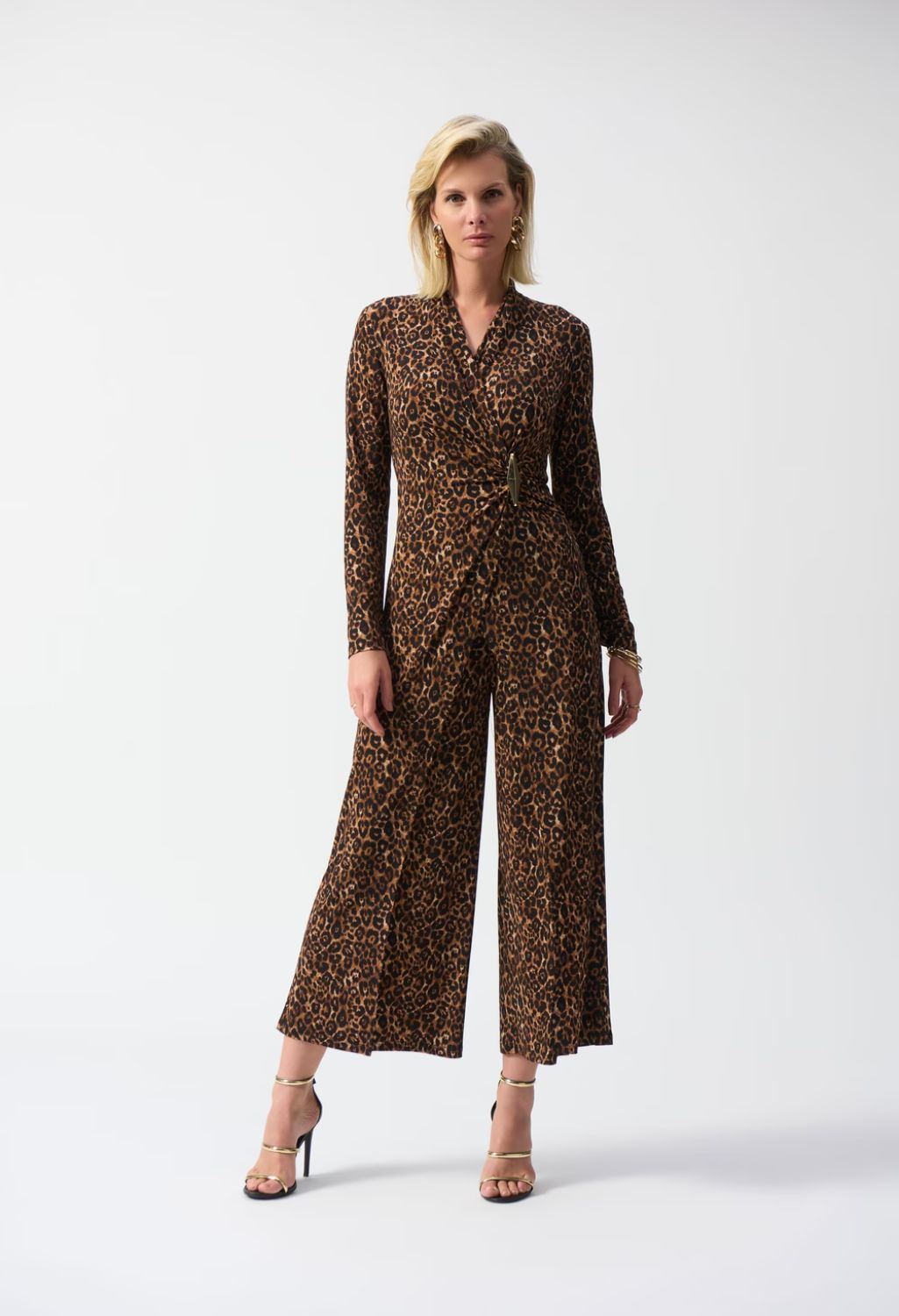 V-neck Animal Print Jumpsuit Style