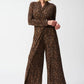 V-neck Animal Print Jumpsuit Style