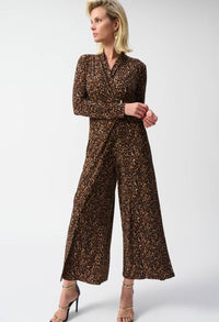 V-neck Animal Print Jumpsuit Style