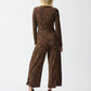 V-neck Animal Print Jumpsuit Style