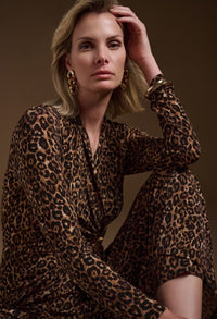 V-neck Animal Print Jumpsuit Style