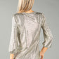 Gold Foil V Neckline Top