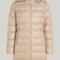 Down-Filled Glossy Hooded Puffer Coat