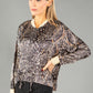 Snake Print Satin Jacket