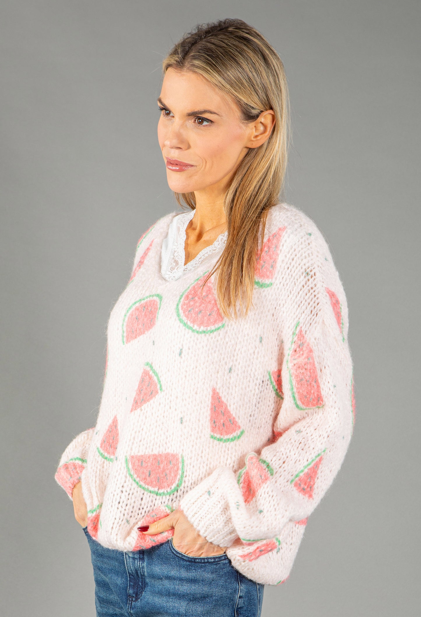 Watermelon Knit Pullover