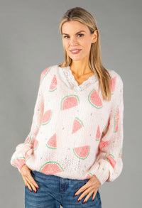 Watermelon Knit Pullover