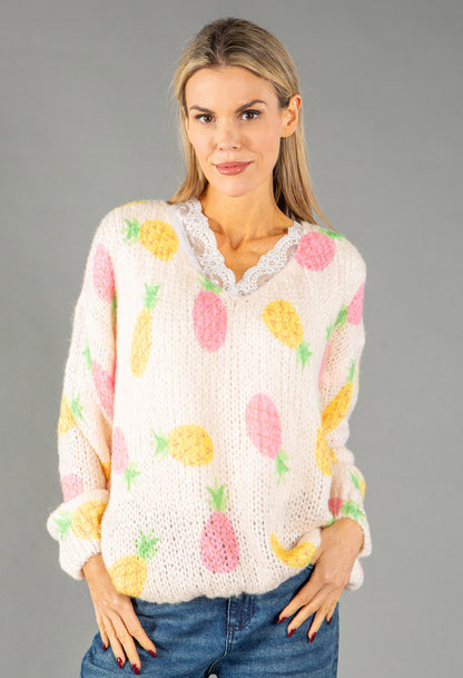 Pineapple Knit Pullover