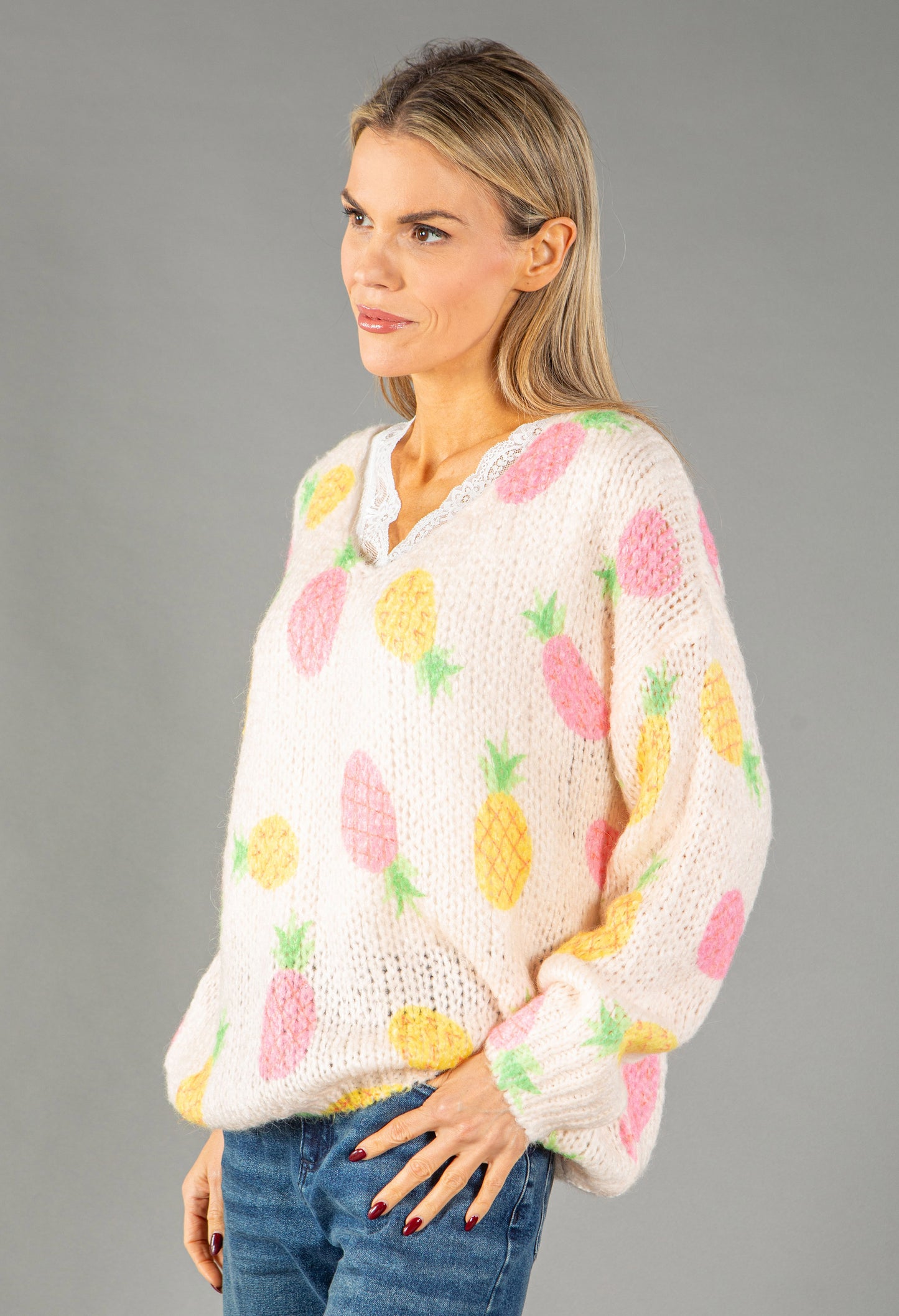 Pineapple Knit Pullover