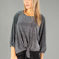 Lurex and Sparkle Front Tie Top