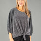 Lurex and Sparkle Front Tie Top