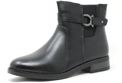 Steel Look Buckle Boot