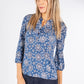 Floral Button Neckline Top