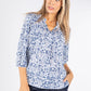 Circle Print V Neck Top