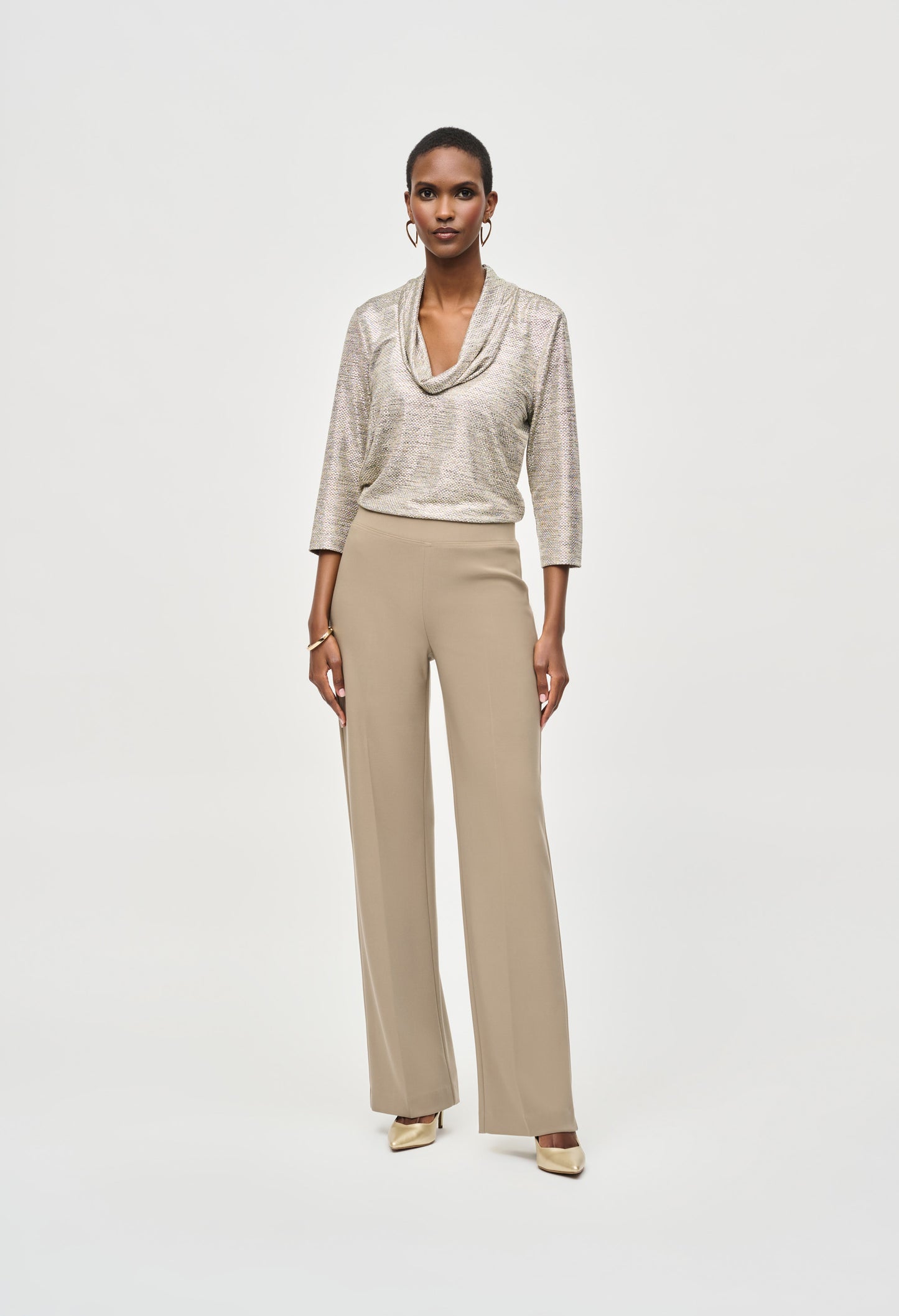 Flare High-Waisted Trousers