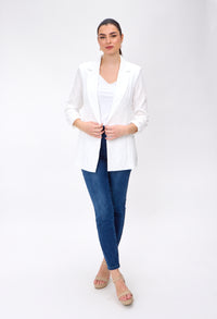 Open Front Textured Business Jacket