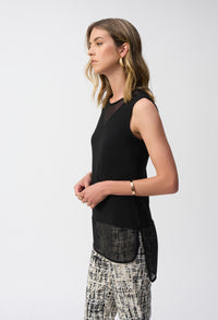 Mesh Panel Sleeveless Top