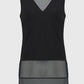 Mesh Panel Sleeveless Top