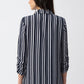 Stripe Print Boxy Blazer