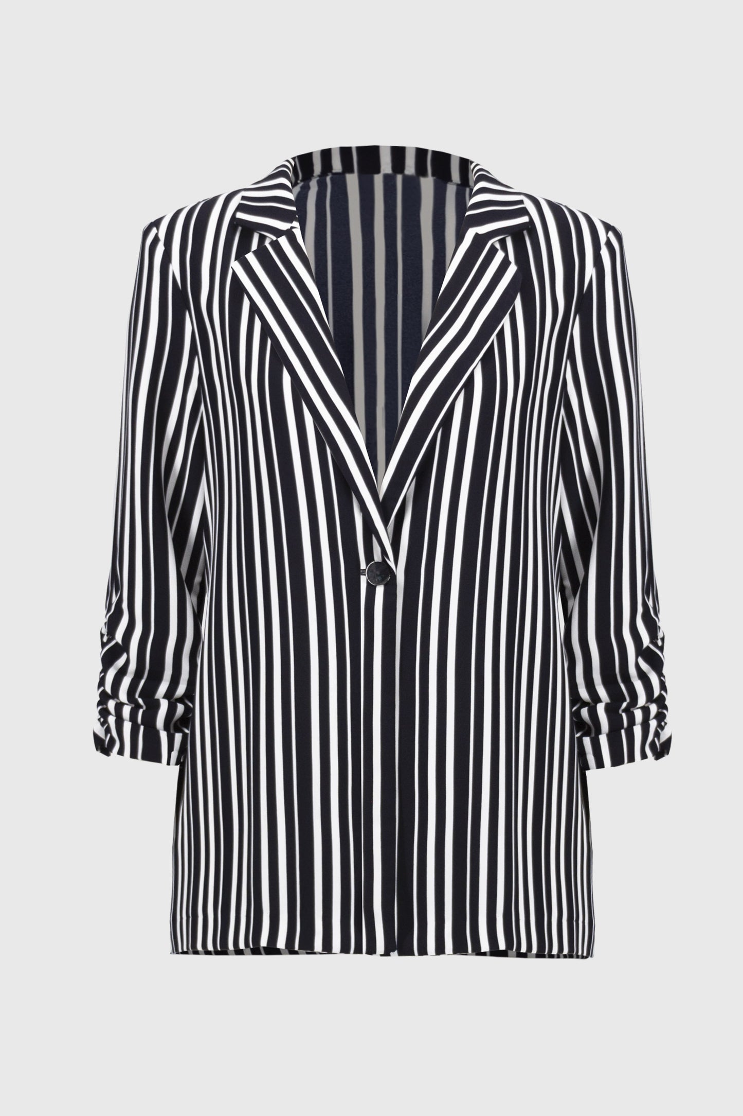 Stripe Print Boxy Blazer