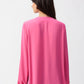 V-neck Long Puff-sleeve Blouse