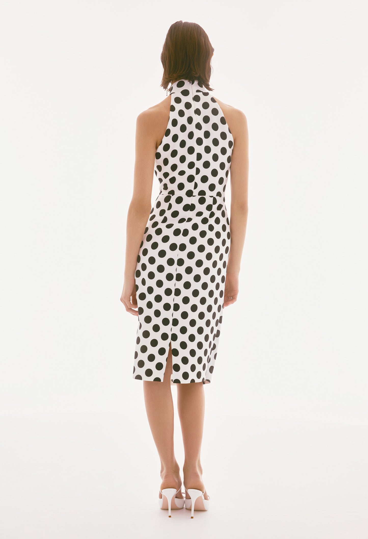 Polka-dot Halter Wrap Dress