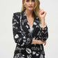 Casual Notched Lapel Graphic Blazer