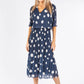 Plisse Pop Over Polka Dot Dress