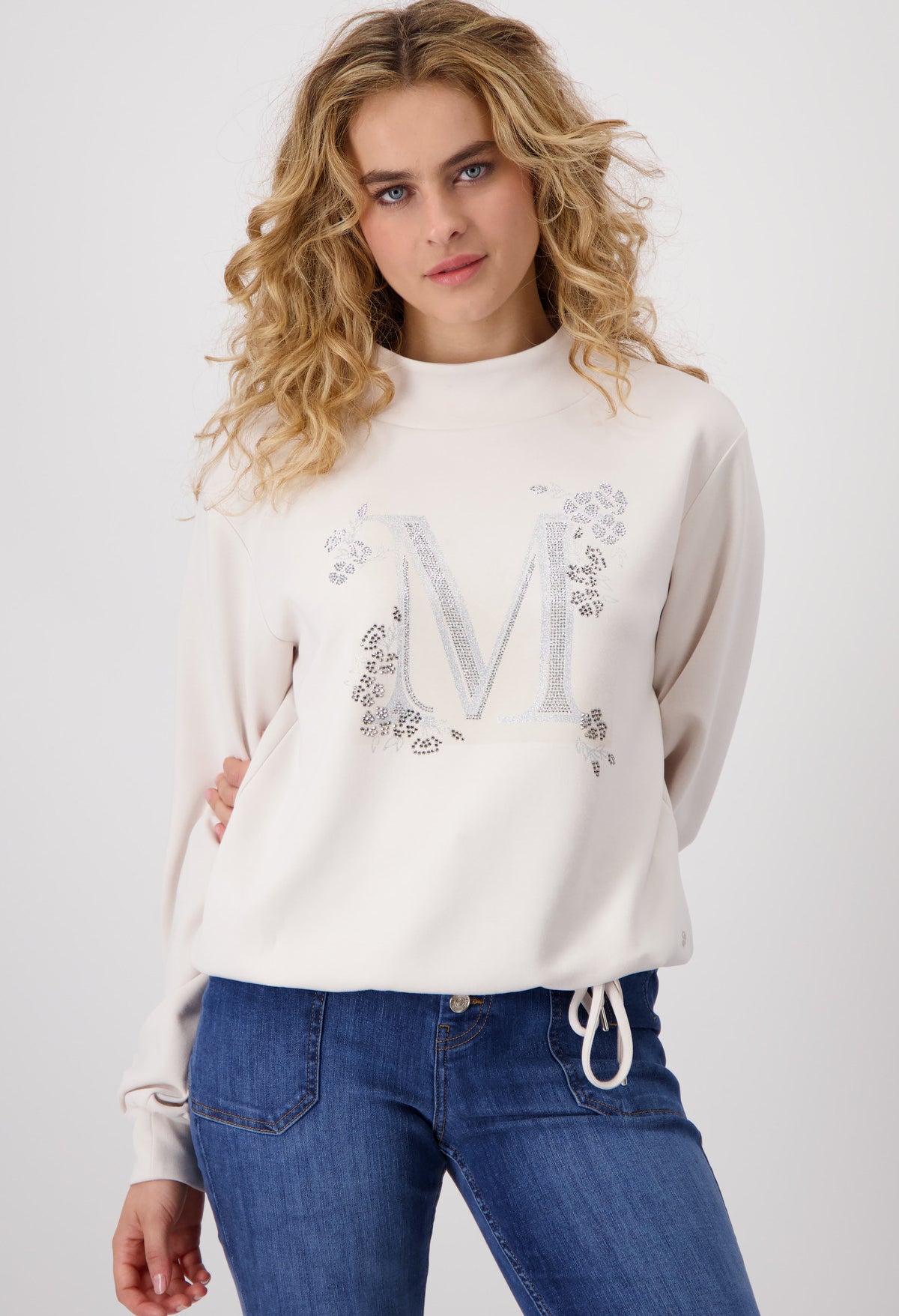 Tie Waist Diamante Detail Sweatshirt