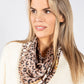 Leopard Print Silk Neck Scarf