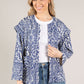 Vintage Print Open Jacket