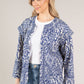 Vintage Print Open Jacket